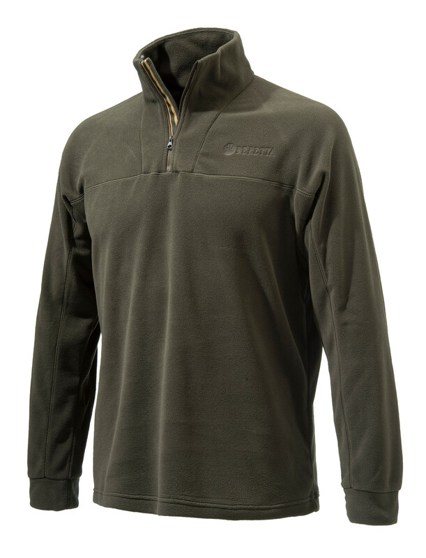 Beretta Men's Hunting Half Zip Long Fleece Pullover - Brown Lightweight ...