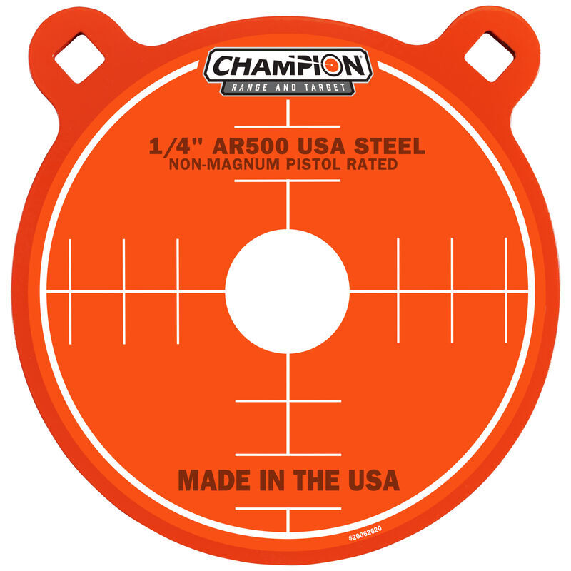 Champion Hunting Shooting Traps And Targets Centrefire Rifle Target Gong Hardened  - 8 Inch Ar500 Steel #Ch44903