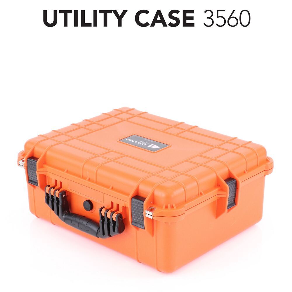 Evolution Gear Hd Series Utility Hard Case For Cameras & Drones - Hi Vis Orange #3560_Hvo