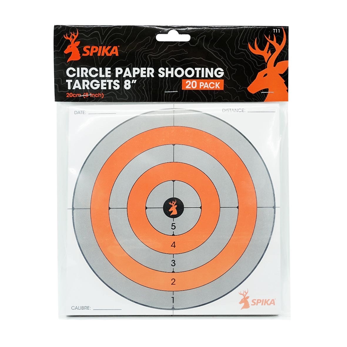 Spika Circle Paper Shooting Target 8