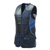 Beretta Sporting Vest - Cotton And Mesh W Leather Patch Blue Eclipse #gt691-02113-0504