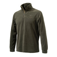 Beretta Men's Hunting Half Zip Long Fleece Pullover - Brown Lightweight Breathable #P3311-t1434-081c