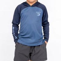 Desolve Ahi Breaker Hoodie Kids 12 Recycled Plastic Bottles Quick Drying - Navy #Dsv124279