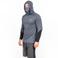 Desolve Ahi Fish Face Hoodie Made From 19 Recycled Plastic Bottles - Shift Grey #Dsv124286