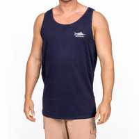 Desolve Audax Singlet Recycled Cotton Blend Grs Certified - Navy #Dsv124541