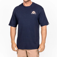 Desolve Serrata Tee Short Sleeve Shirt Recycled Cotton Blend - Navy #Dsv125055