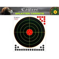 Eagleye Splatter Shooting Paper Targerts 10 Inch Adhesive - With 29 Repair Dots #Eet10a