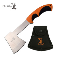 Elk Ridge Hunting Axe - Black N Orange Rubber Overmold Handle #k-Er-Axe004Bo