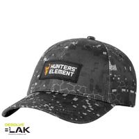 Hunters Element Hunting Outdoor Snapback Patch Cap - Desolve Black #Patchblk