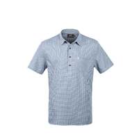 Hunters Element Realm Shirt Panama Weave Cotton Fabric - True Navy/white Plaid #He124965