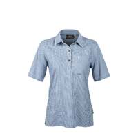 Hunters Element Realm Shirt Womens Short Sleeves - True Navy/white Plaid #He124984