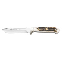 Pump Pal 240 8-1/2 " Fixed Hunting Knife Stainless Steel - Staghorn Scales #11 3097