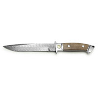 Puma Cougar, Damast Fixed Hunting Knife Stainless Steel - 292 Mm Total Length #12 6500da