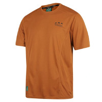 Ridgeline Mens Whanau Tee 100% Polyester Cooldry Fabric - Rust #Rlctswrt