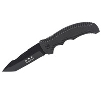 Ridgeline Folding Knife Tacman 440a Stainless Steel Blade - Black Oxidized Finish #Rlakntac