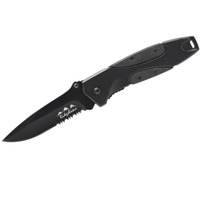 Ridgeline Folding Knife Handman 440a Stainless Steel Blade - Black Oxidised Finish #Rlaknhand