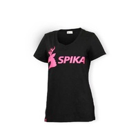 Spika Women's Black Go T- Shirt Pink Logo - 100% Cotton #gtbw