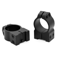 Warne Hunting Rifle Ring Mount 1 Inch Tikka Pa Medium Rings W T-15 Torx Style Socket Cap Screws - Black Matte #1tm