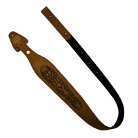 Xhunter Tapered Genuine Leather Laser Etched Gun Sling - 60mm Tribal #Stle60-tri